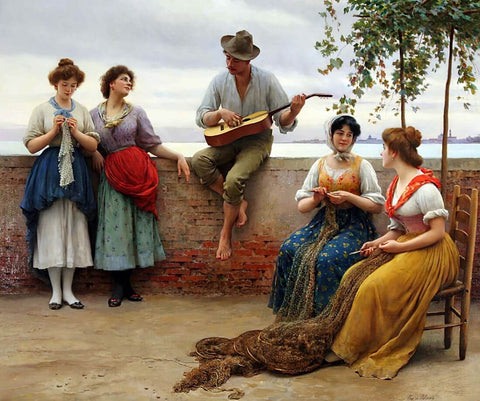 The Serenade - Eugen Von Blaas Painting - Art Prints