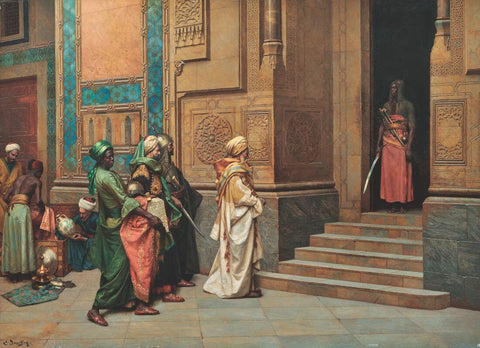 The Tribute - Ludwig Deutsch - Orientalism Art Painting - Posters