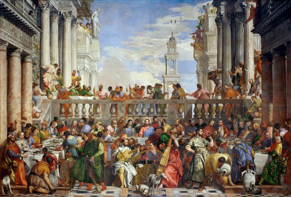 The Wedding at Cana (Le Nozze di Cana) - Paolo Veronese - Orientalist Painting - Framed Prints