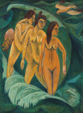 Three Bathers - Framed Prints by Ernst Ludwig Kirchner