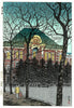 Tokyo Station - Kasamatsu Shiro - Japanese Woodblock Ukiyo-e Art Print - Life Size Posters