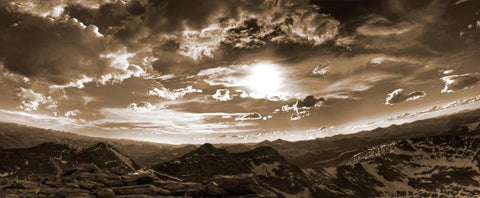 Top of The World on Mt Evans - Mountainscape Sepia - Framed Prints