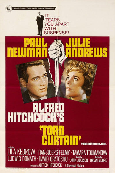 Torn Curtain - Paul Newman - Alfred Hitchcock - Classic Hollywood Suspense Movie Poster - Posters