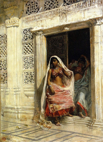 Two Nautch Girls - Edwin Lord Weeks - Vintage Indian Orientalist Painting - Canvas Prints by Edwin Lord Weeks