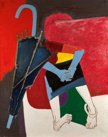 Umbrella  - Maqbool Fida Husain – Painting - Life Size Posters