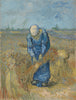 Peasant woman binding sheaves  - Canvas Prints
