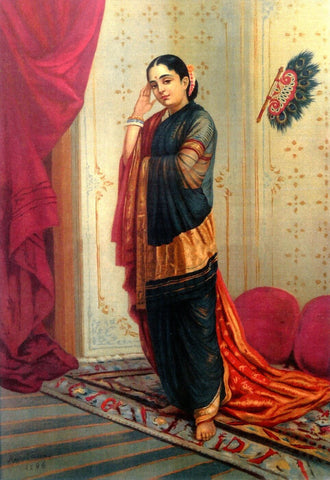 Vasanthasena - Raja Ravi Varma - Canvas Prints by Raja Ravi Varma
