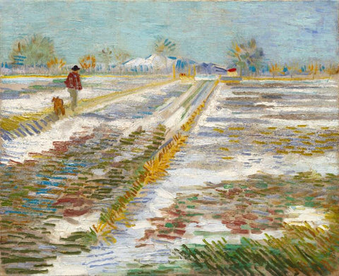Landscape With Snow - Life Size Posters by Vincent Van Gogh