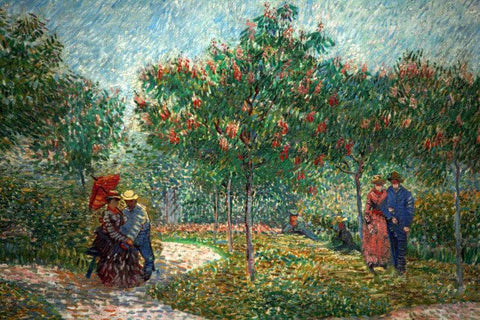 Garden With Courting Couples: Square Saint-Pierre - Life Size Posters by Vincent Van Gogh