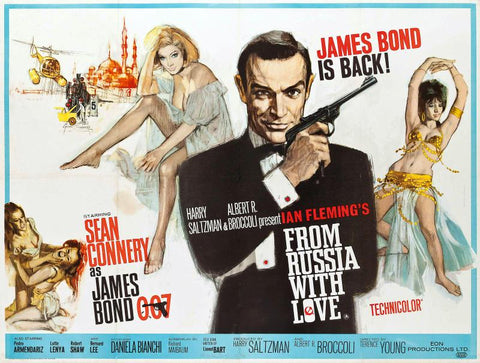 Vintage Movie Robert McGinnis Art Poster - From Russia With Love -  Tallenge Hollywood James Bond Poster Collection - Canvas Prints by Tallenge Store