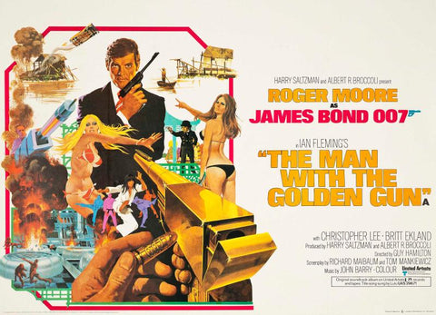 Vintage Movie Robert McGinnis Art Poster - The Man With Golden Gun -  Tallenge Hollywood James Bond Poster Collection - Canvas Prints by Tallenge Store
