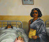 Visit - Bikas Bhattacharji - Indian Contemporary Art Painting - Framed Prints