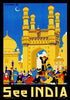 Visit India - Hyderabad - Vintage Travel Poster - Posters