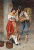 Watercarrier Flirtation - Eugen Von Blaas Painting - Large Art Prints