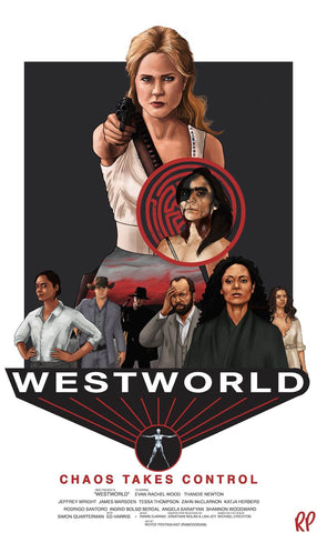 Westworld - Evan Rachel Wood - Hollywood Science Fiction English Movie Poster - Framed Prints