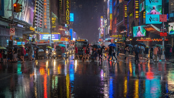 Wet Times Square - Canvas Prints