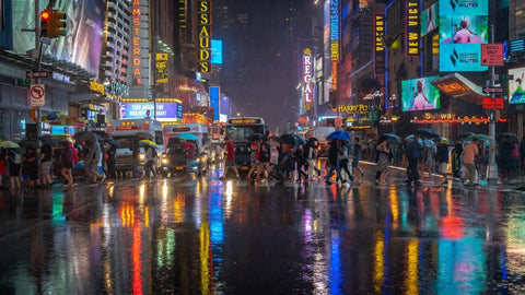 Wet Times Square - Canvas Prints