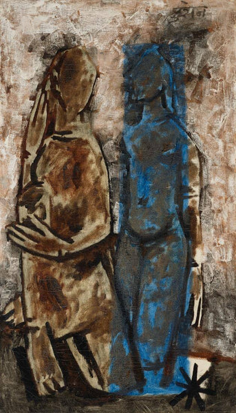 What Is One  - M F Husain - Figurative Painting - Life Size Posters