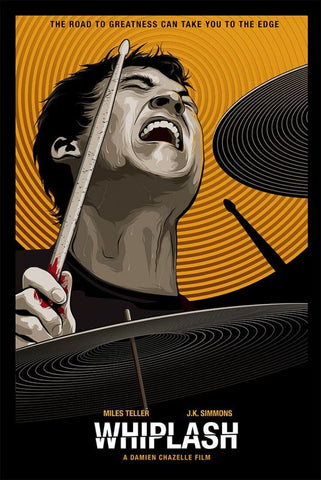 Whiplash - Miles Teller - Hollywood Movie Graphic Art Poster - Posters by Tallenge