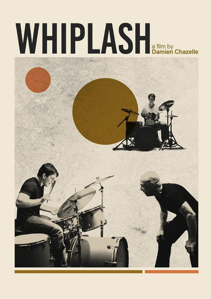 Whiplash - Miles Teller - J K Simmons - Hollywood Movie Graphic Art Poster - Canvas Prints