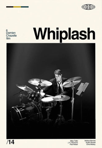 Whiplash - Miles Teller J K Simmons - Hollywood Movie Art Poster - Framed Prints by Tallenge