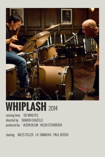 Whiplash - Miles Teller J K Simmons - Hollywood Movie Poster 5 - Posters