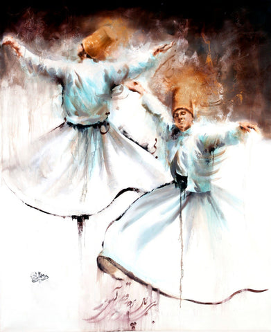 Whirling Dervishes - Framed Prints by Ananya Poddar