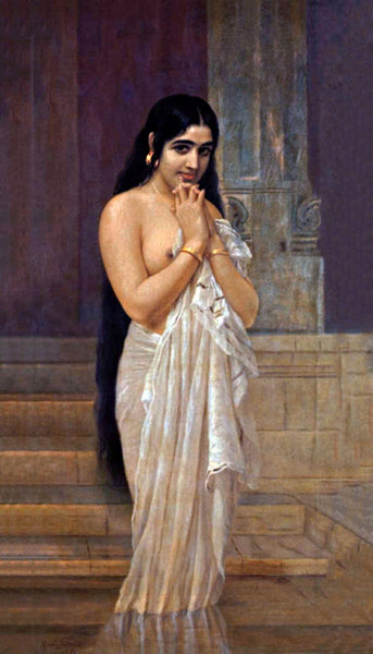 Woman - Raja Ravi Varma Painting - Art Prints