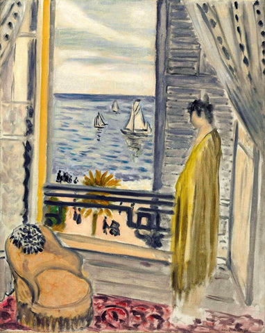 Woman Standing At The Window (Femme Aupres De La Fenetre) - Henri Matisse - Fauvism Art Painting - Canvas Prints by Henri Matisse