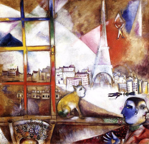 Paris Through the Window - Posters by Marc chagall