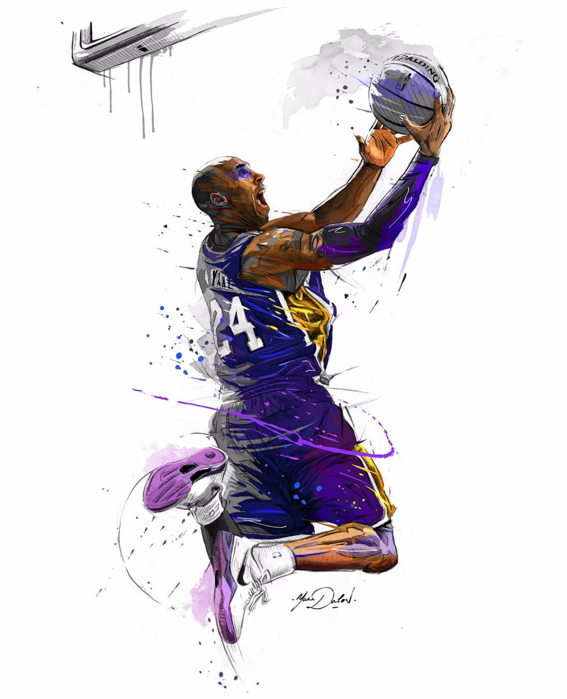 Kobe Bryant Tribute Art. By artist Sarah Rasul — RASULart