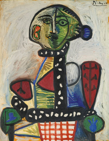 Woman With A Bun In An Armchair - Françoise Gilot (Femme Au Chignon Dans Un Fauteuil) 1948 - Pablo Picasso - Canvas Prints by  Pablo Picasso