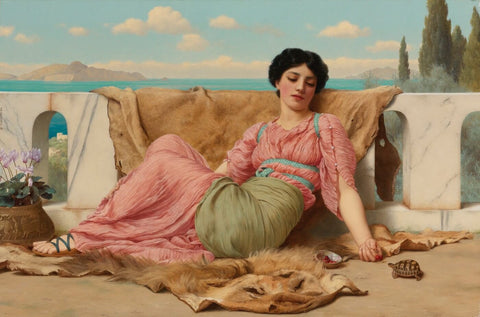 The Quiet Pet - Framed Prints by John William Godward