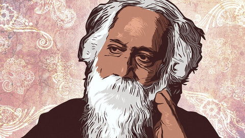 Hand Made Black Portrait Painting Rabindranath Tagore, Size: 11/15 at Rs  1000 in Nadia