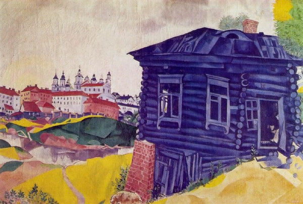 The Blue House (La Maison Bleue) - Marc Chagall - Art Prints