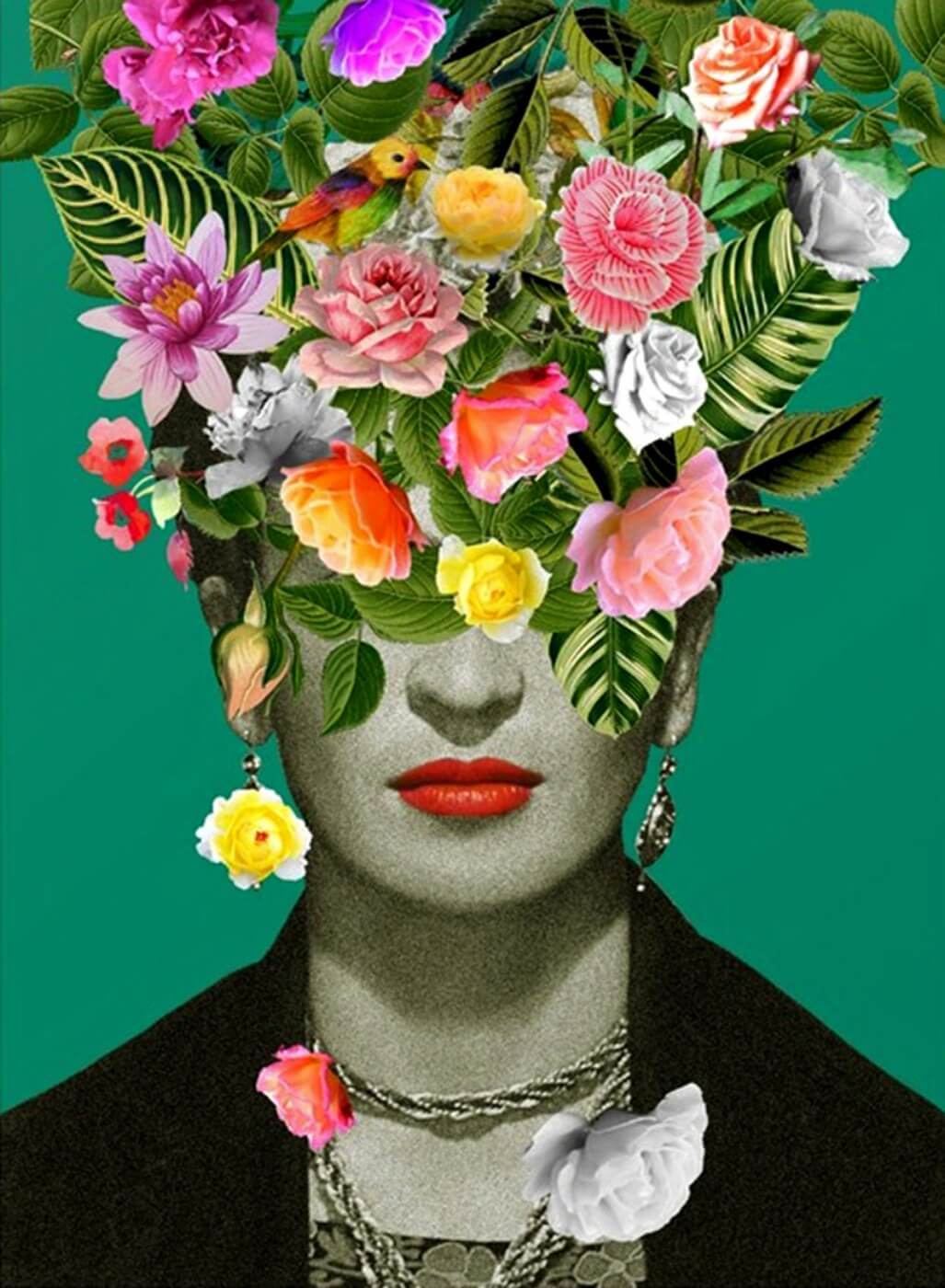 Velvet Coloring Posters: Modern Floral Frameable Wall Art (Poster