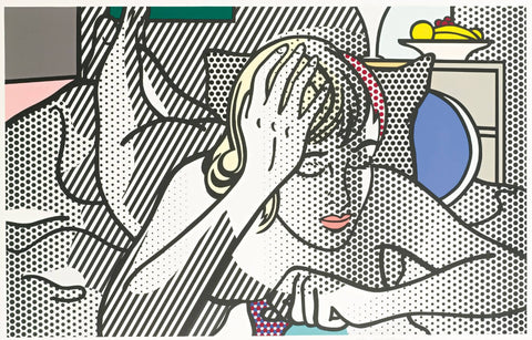 Thinking Nude - Canvas Prints by Roy Lichtenstein