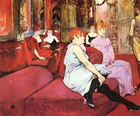 In Salon Of Rue Des Moulins - Canvas Prints