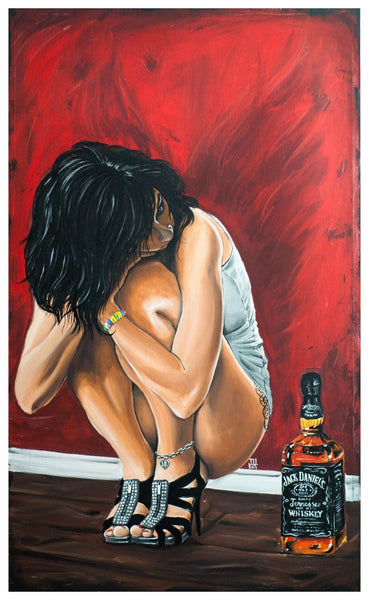 Thinking About Jack Daniels - Art Prints