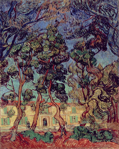 Van Gogh - Trees in the Garden of Saint Paul Hospital - Life Size Posters by Vincent Van Gogh