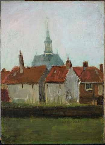 The New Church And Old Houses In The Hague - Art Prints by Vincent Van Gogh