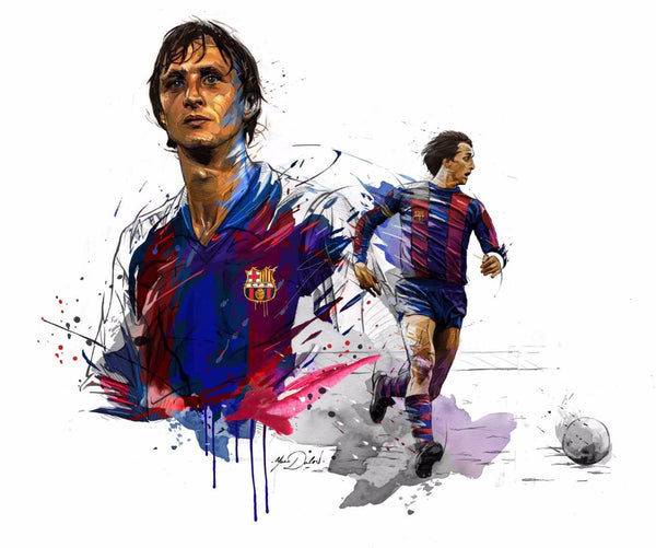 Spirit Of Sports - Johan Cryuff - Arsenal F C - Digital Art - Life Size Posters